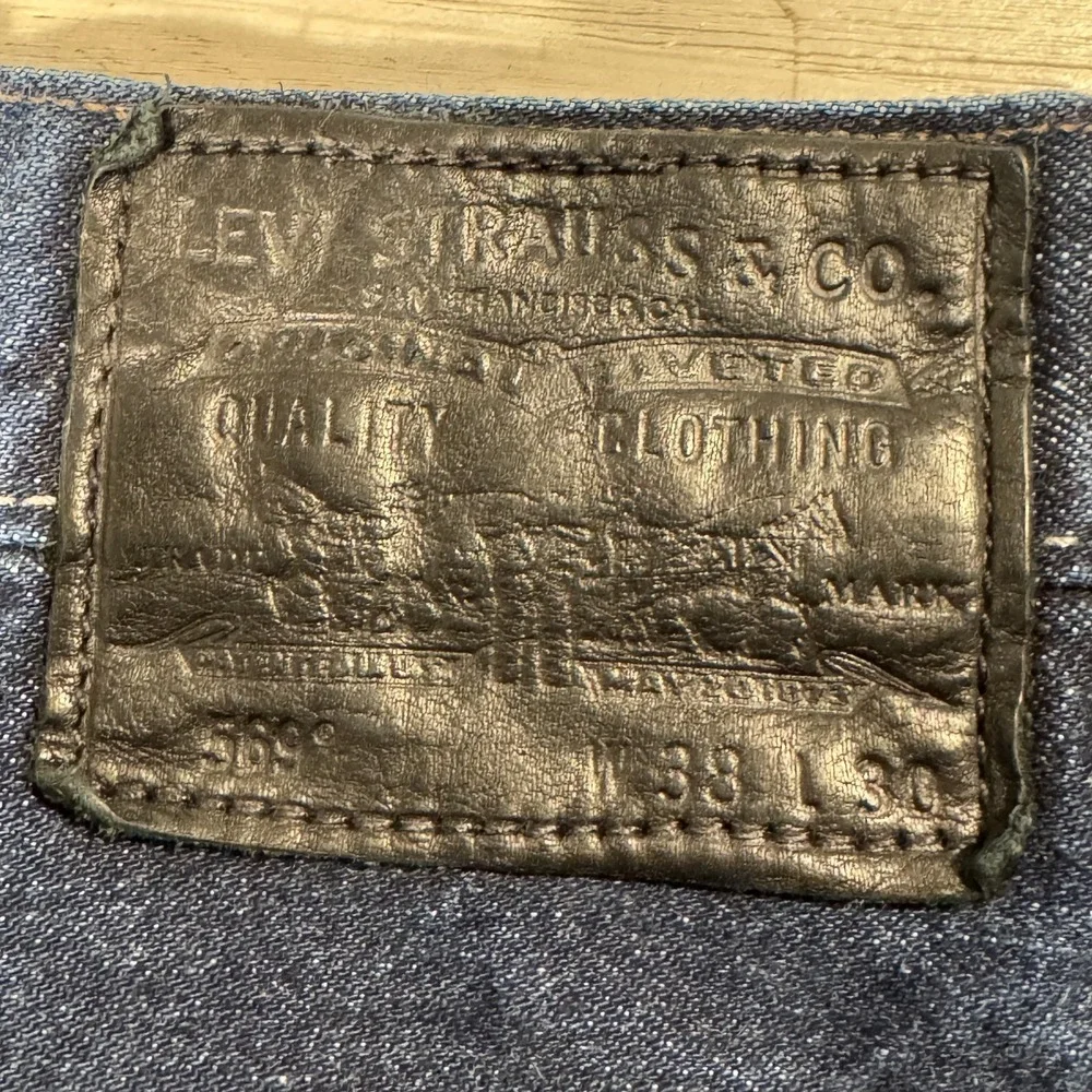 Levis 569 Jean Men 38x30* Blue Dark Loose Straight Relaxed Fit Flap Pocket Baggy